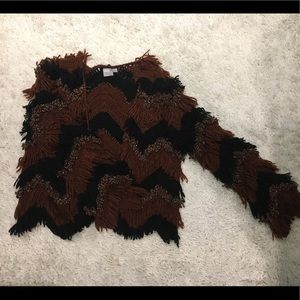 Funky Fringe Knit Jacket